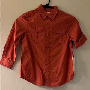 Kids' Orange Button-Down Shirt